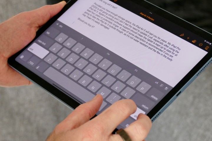 Tastatura peisaj iPad Air 5.